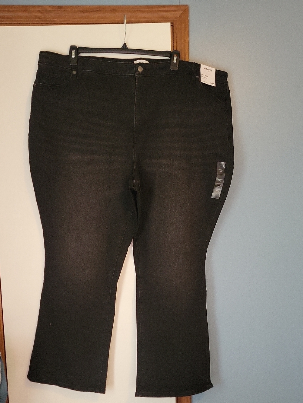 🆕️ Sonoma Women’s Stretch Black Mid Rise Bootcut Jeans Size 30W